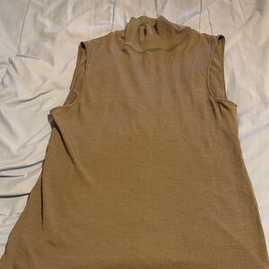 rag & bone Sleeveless Brown Turtleneck Top